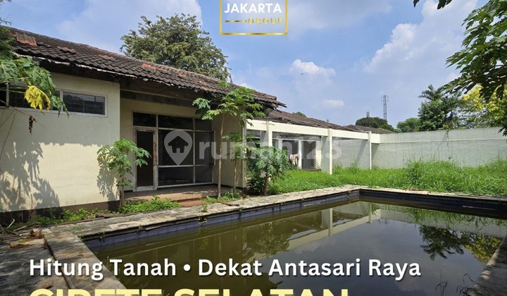 Cipete Selatan Rumah Lama Hitung Tanah Area Tenang Row Jalan Lebar Dekat Antasari & Kemang