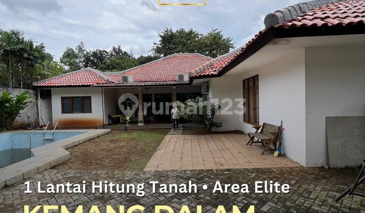 Kemang Dalam For Sale Cheap, 1 Floor in Expatriate Area, Quiet, Lush