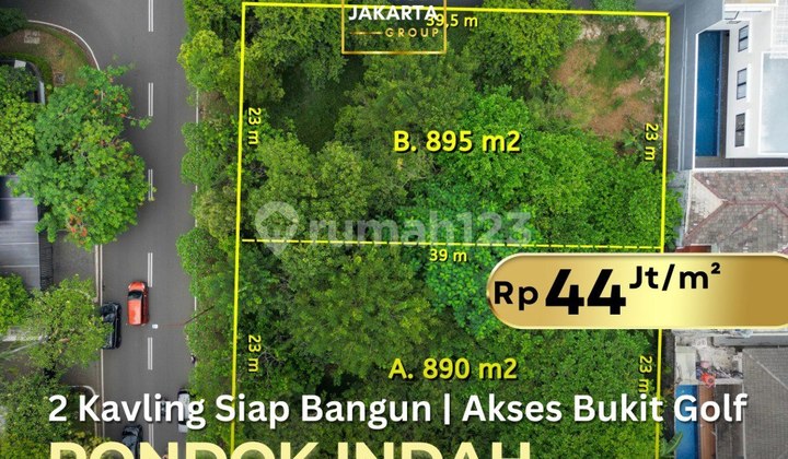 Tanah Pondok Indah area Prime Siap Bangun, Persegi, Dekat Bukit Golf Tanah Pondok Indah area Prime Siap Bangun, Persegi, Dekat Bukit Golf