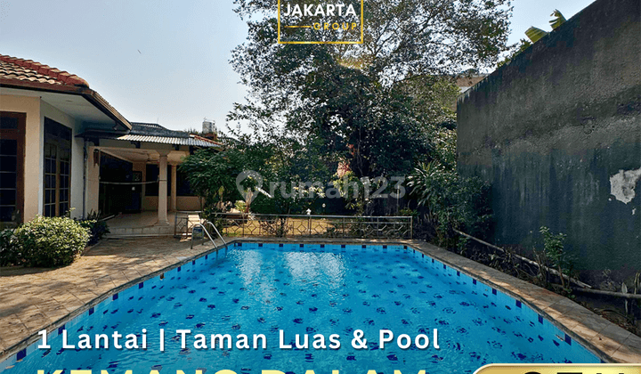 Rumah Kemang Dalam 1 Lantai Taman Luas, Area Elite Jalan Lebar 1