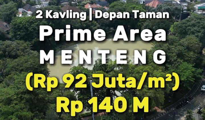 Menteng Ring 1, Depan Danau, 2 Kavling Dijual, Favorit, Tanah Persegi