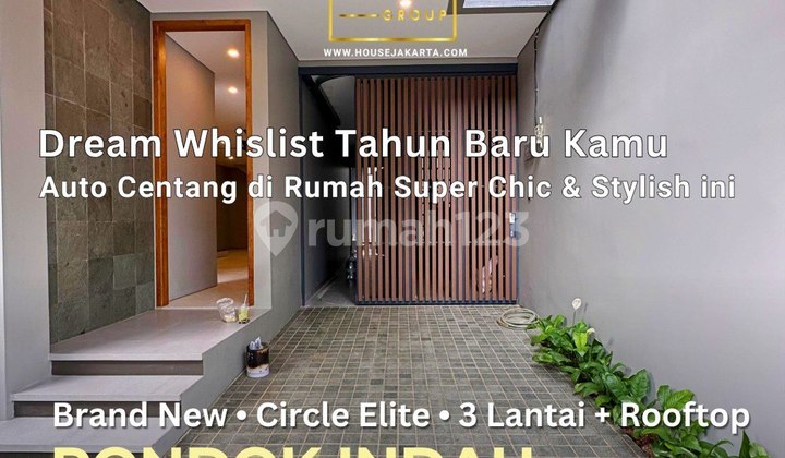 Luxury 3-Story Pondok Indah House with City View Rooftop, Elite Neighborhood