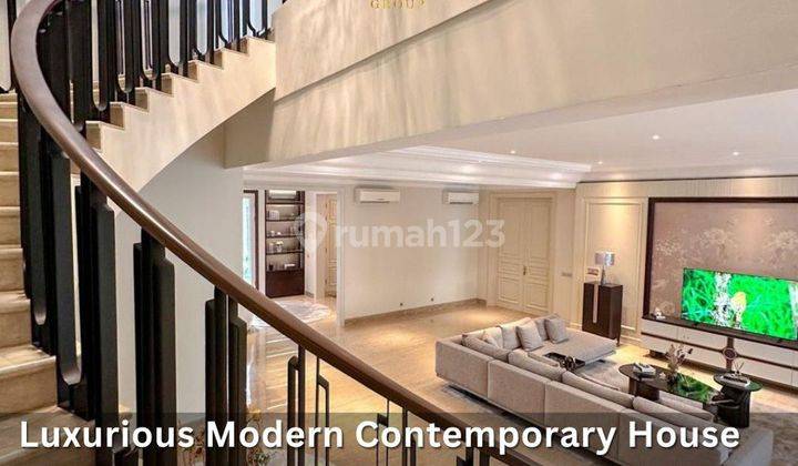 Menteng Luxurious Modern, Furnished, 2 Lantai Ada Pool, Prime Area 1