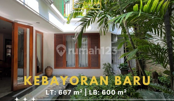 Rumah Kebayoran Baru Area Premium Tenang & Teduh. 2 Lantai, Tanah Kotak 