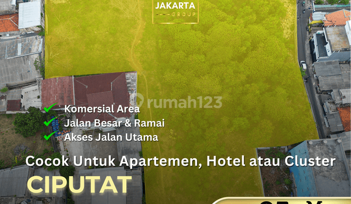 Ciputat Raya Tanah Komersial murah, Luas 7246m, Cocok Untuk Apartemen 1