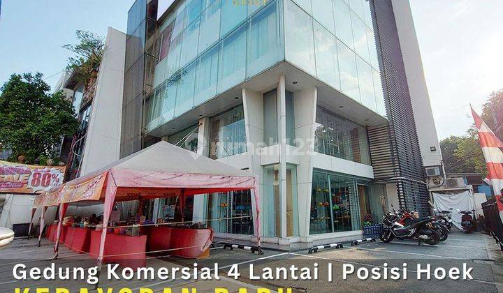 Kebayoran Baru Gedung 4 Lantai, Lift, Parkir 10 Mobil, Posisi Hoek 1