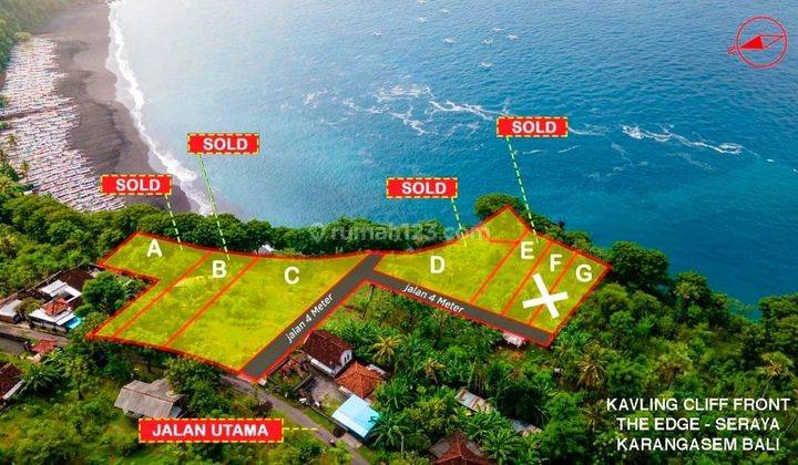 BARANG LANGKA Kavling Absolute Cliff Front Seraya Karangasem 1.315 m2 Lebar Sisi Tebing 30m Amazing Long Ocean View SHM Aspek Akomodasi Pariwisata 2