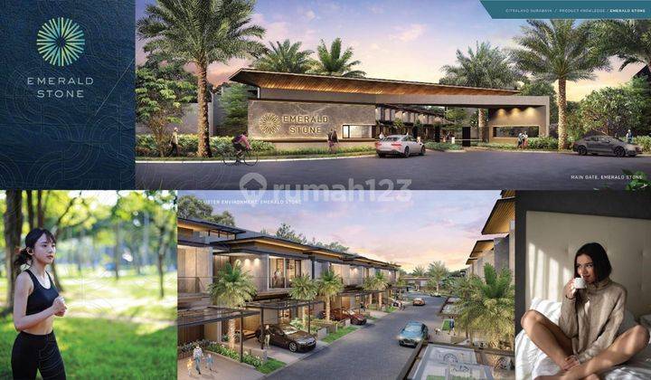 Emerald Stone Citraland Surabaya Rumah Tropical Modern 2 3 Lantai Start 2.5M Nol Jalan Radial Road 2