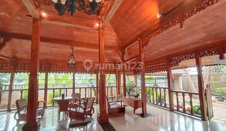 Rumah Joglo Dgn Full Ukiran Kayu Jati Dan Furnish Antik di Cinere 2