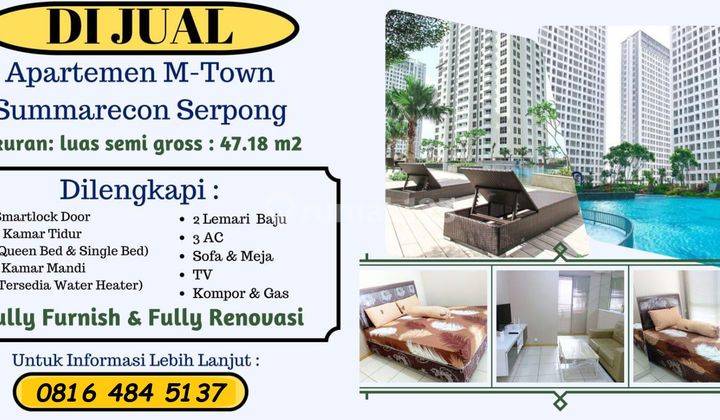 Apartmen 2bdr Fullfurnish Serpong M Town Residence Gading Serpong 1