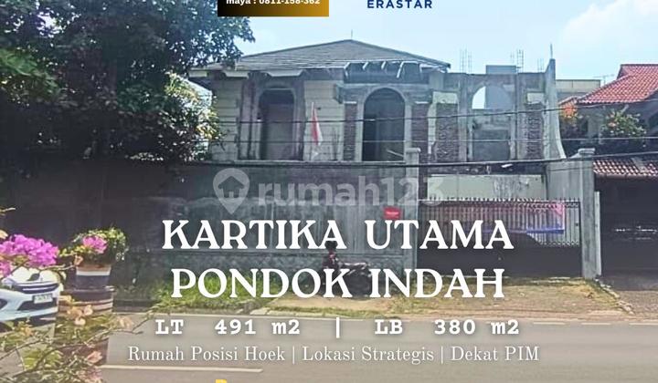 Rumah Hoek Pondok Indah Kartika Utama Jakarta Selatan