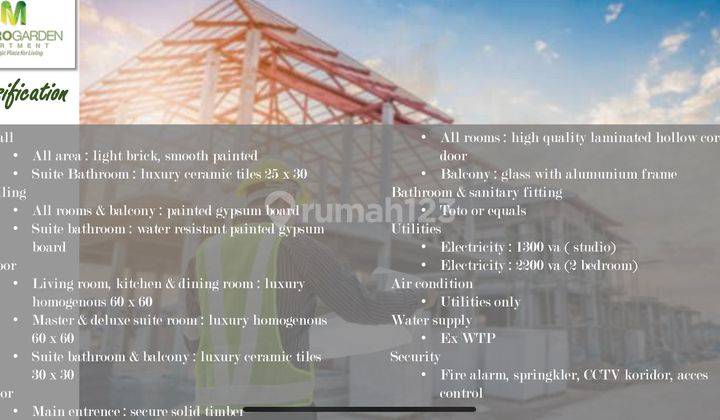 Apartment Metro Garden, murah, strategis, dekat jalan tol 10