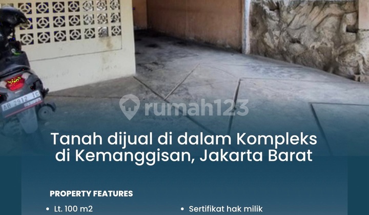 Land for Sale Inside a Complex in Kemanggisan, West Jakarta