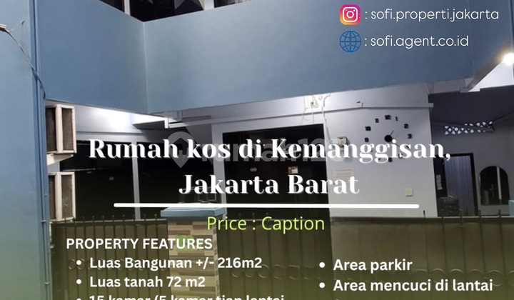 Dijual Rumah Kos Di Kemanggisan Jakarta Barat 1