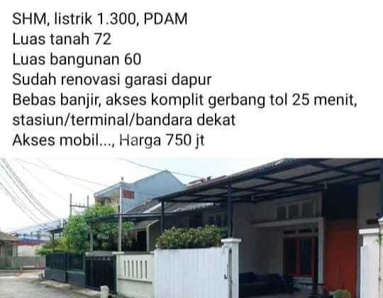 Di Jual Rumah Di Poris Plawad Utara Kecamatan Cipondoh Kota Tangerang 2