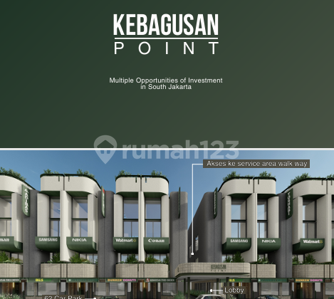 Kebagusan point, multiple Opportunities of invesment, ruko medern konsep triple tenant income