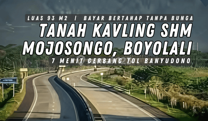 Tanah Kavling SHM Murah Boyolali Dekat Gerbang Tol 1