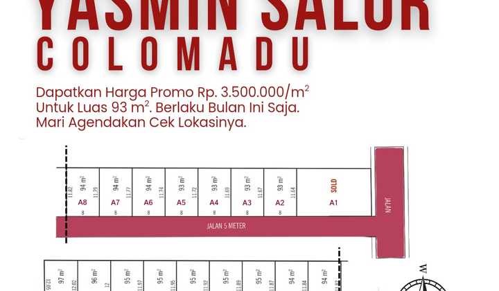 Tanah Colomadu Barat Lor in SHM Akses Simpangan