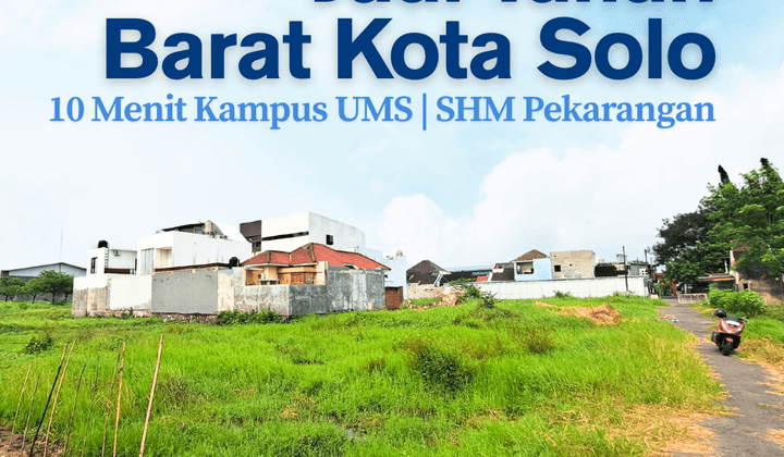 Tanah Kavling Solo Barat SHM Pekarangan Bisa Bayar Bertahap 1
