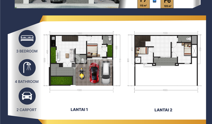 Rumah, 2 Lantai, SHM, di Pati Wetan Dekat Sekolah Al Azhar Pati 2