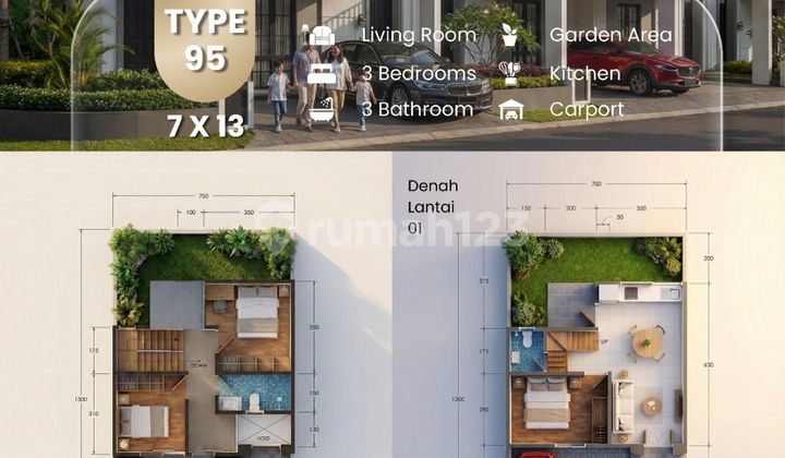 Bonus Canopy, Rumah, 2 Lantai, Bonus Furniture Bonus Canopy, Rumah, 2 Lantai, Bonus Furniture