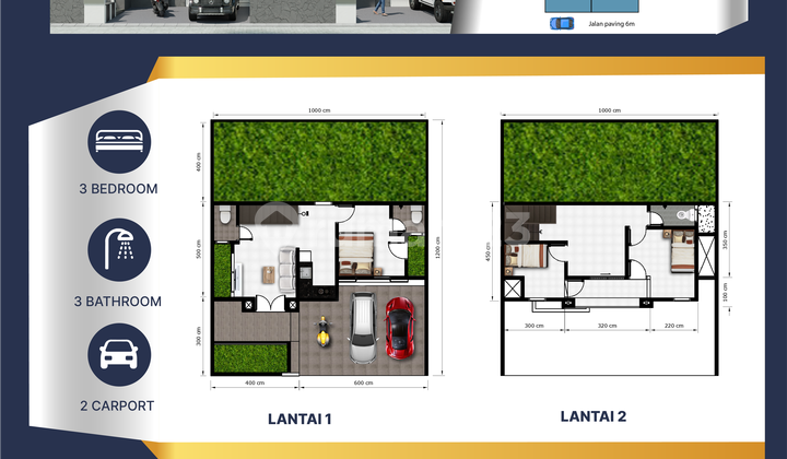 DP 0%, Rumah, 2 Lantai, SHM, bisa Cicilan Bertahap
