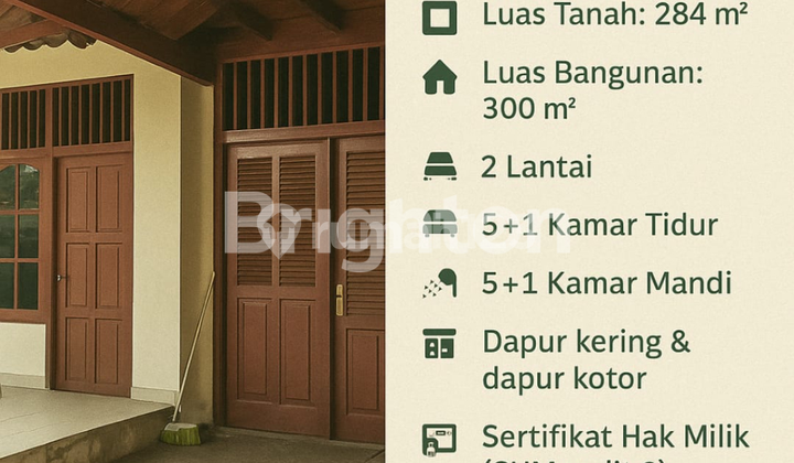 RUMAH + TANAH LUAS STRATEGIS SELANGKAH KE MRT 2