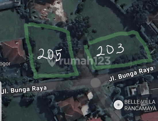 Tanah Luas 1011 M2 dengan Pemandangan Indah di Rancamaya Bogor