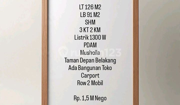 Dijual Rumah Siap Huni Murah Kebraon 1