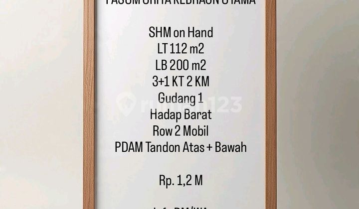 Dijual Rumah 2 Lantai Depan Fasum Griya Kebraon Utama 1