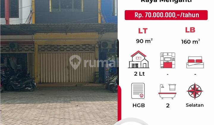 For Rent 2-Story Shop House In Menganti, Gersik