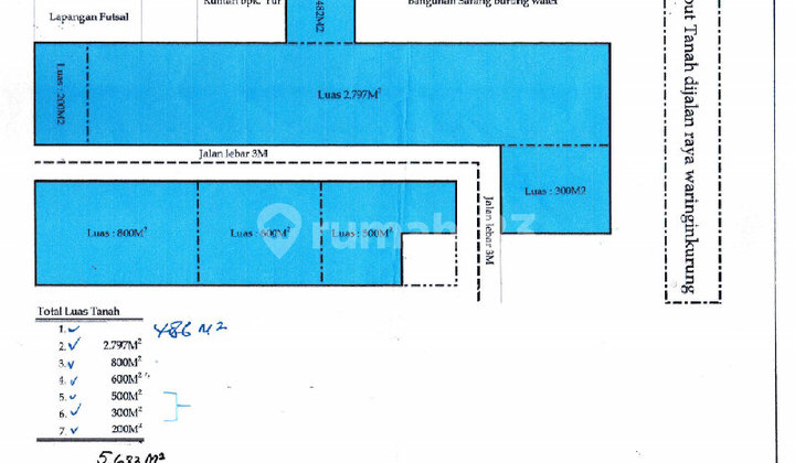 For Sale Strategic Land Area on Jln. Serdang Waringin, Serang, Banten