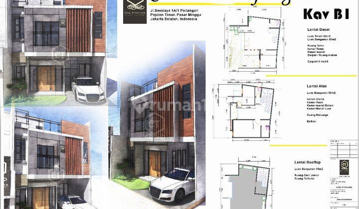 Dijual Rumah Modern Ada Rooftop Di Pejaten Timur Jakarta Selatan 2