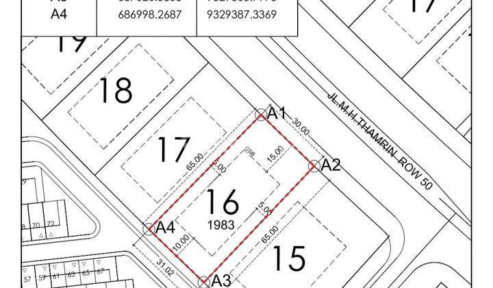 DISEWAKAN Tanah Kavling komersial di Jln MH Thamrin PIK 2 2