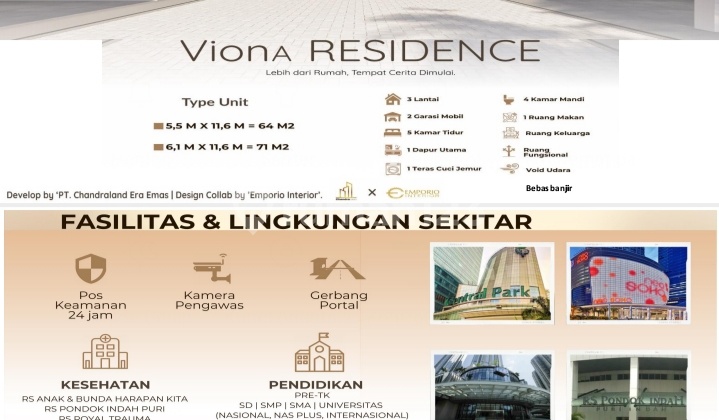 Rumah Baru 3 Lantai Termurah