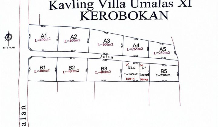 Tanah Kavling 4 Are Shm Di Kerobokan Gp