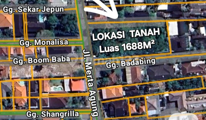 Tanah 1688.0 M² Shm Di Kerobokan Posisi Hook Gp Tanah 1688.0 M² Shm Di Kerobokan Posisi Hook Gp