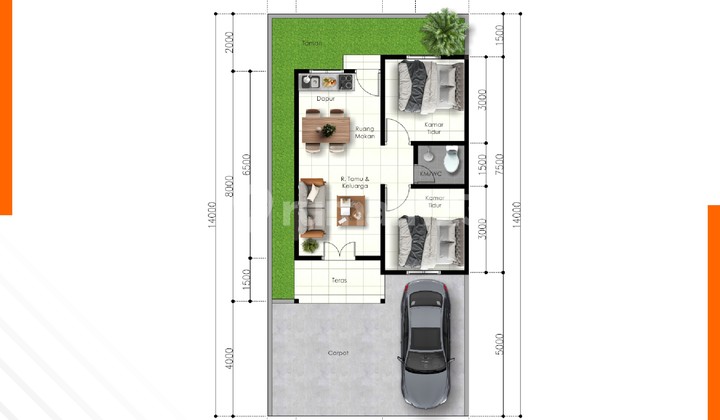 Cluster Giripeni, Rumah Siap Bangun Tipe 50, SHM-PBG Cluster Giripeni, Rumah Siap Bangun Tipe 50, SHM-PBG