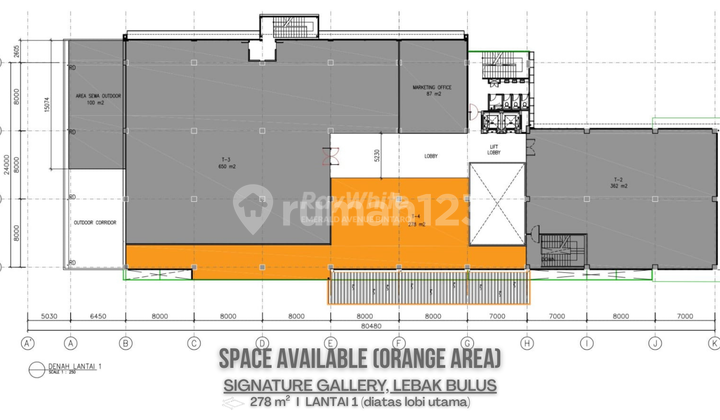 Ready-to-Use Business Space at Signature Gallery, Jl Lebak Bulus Raya, South Jakarta