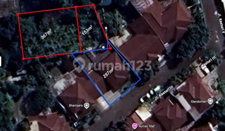 Rumah Tanah Luas 817 M2 Jarang Ada di Kasturi Bintaro