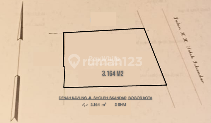 Lahan Komersial 3.164 M2 di Sholeh Iskandar, Bogor - Pinggir Jalan Raya Utama