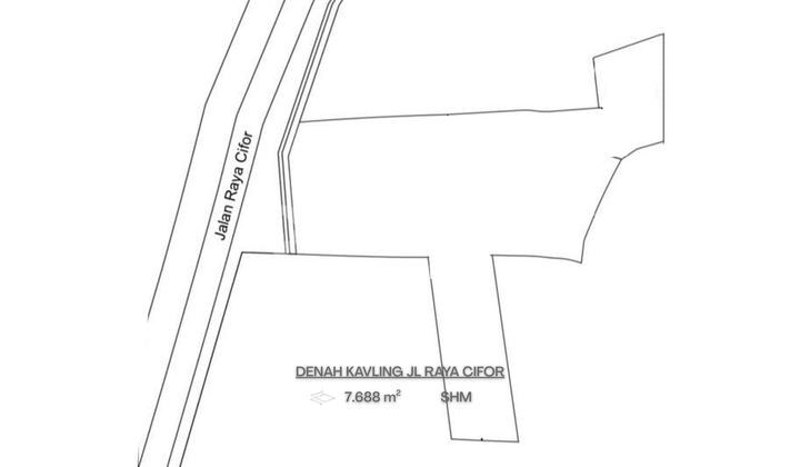 Investment in 7,688 m² Land Plot on Jl Raya Cifor Bogor, Suitable for Shophouses, Warehouses, or Clusters.