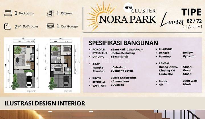 Rumah murah Bedali Indah tahap 4 Lawang Malang 2 lantai bisa KPR 1