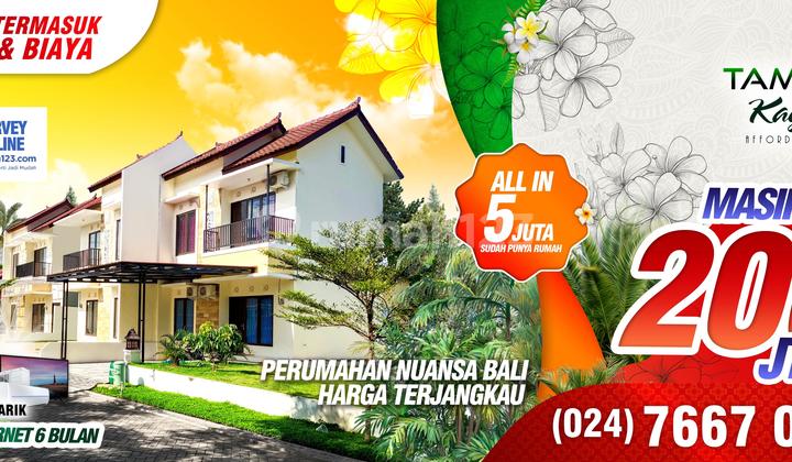 Rumah Di Perumahan Taman Kayangan Campurejo Semarang | Lingkungan Nyaman Dan Aman Serasa Di Bali ! 1