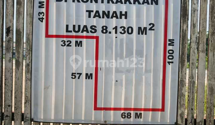 Land for rent in Setu Burangkeng, 1 KM from Burangkeng Toll, Bekasi Regency.