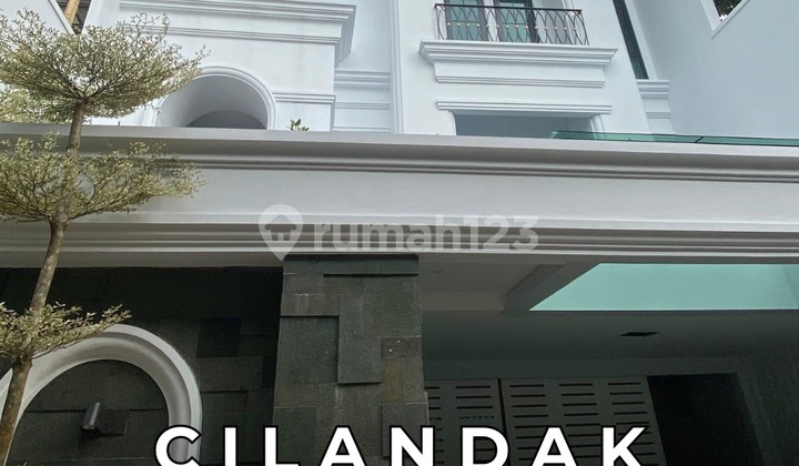 Rumah Baru Cilandak 3 Lantai – American Classic Style, Rooftop + Pool, Shm + Imb