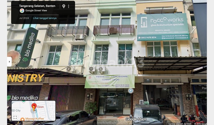 Dijual Ruko Tol Bolevard Hadap Jalan Raya Ramai 24 Jam di Bsd, Tangerang Selatan