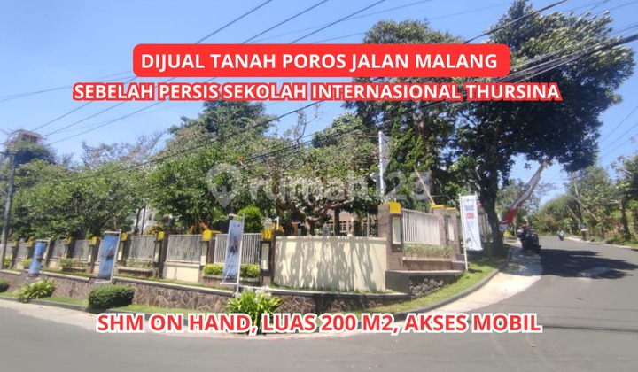 Tanah samping Sekolah Internasional, Poros Jalan, SHM Split Tanah samping Sekolah Internasional, Poros Jalan, SHM Split