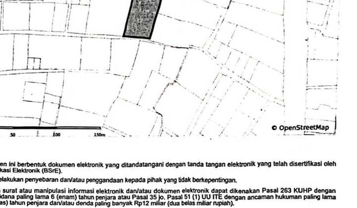 Tanah Dikawasan Sanur Luas 15,81 Rp 1,250m/are