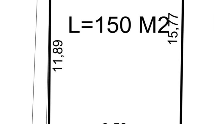 Juat Tanah Kecil Luas 1,5are(150m2) Rp 1,5miyar Per Are